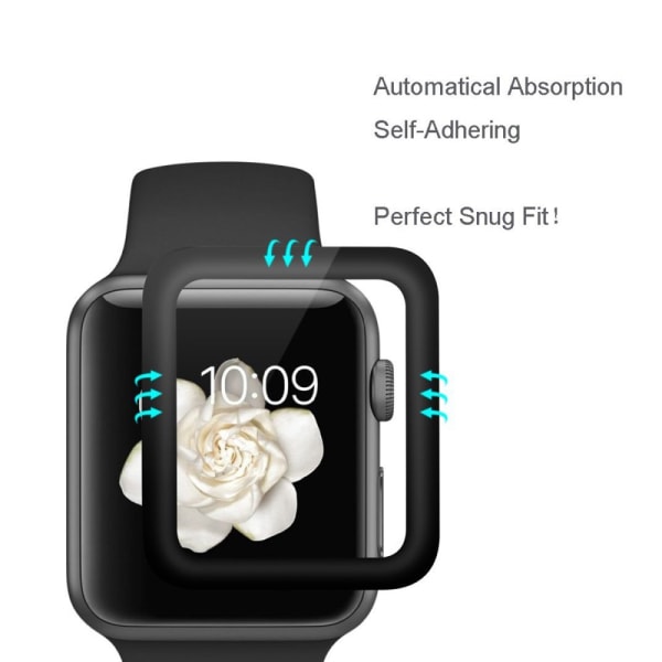 HAT PRINCE karkaistu lasi Apple Watch Series 2/1 42mm 3D kaareva Transparent