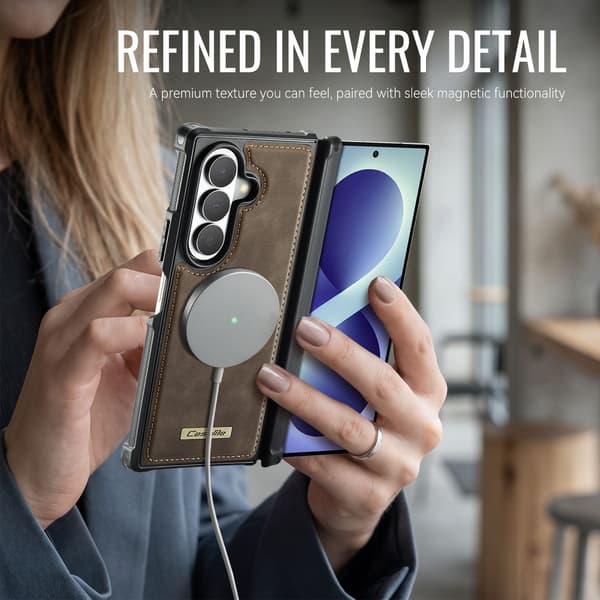 CASEME Magnetisk telefondeksel til Samsung Galaxy Z Fold8 Ultra Brown