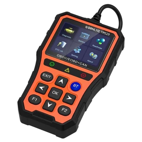 OBD2-diagnoseskanner for bil med Bluetooth, sanntidsdata og batteritester Black