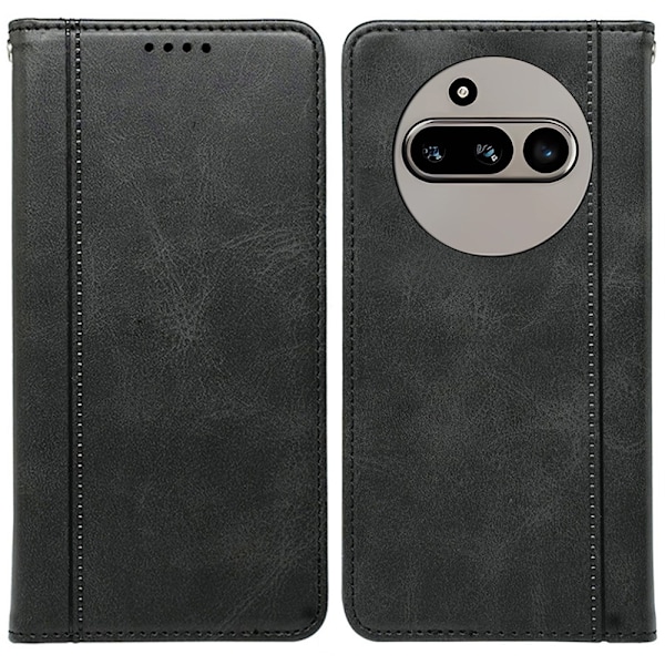 Nothing Phone (3a) -puhelimen kotelo piilotetulla magneettisuljennalla – Musta Black