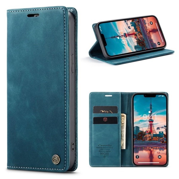 CASEME Retro tegnebog taske til iPhone 15 Plus - Blå Blue