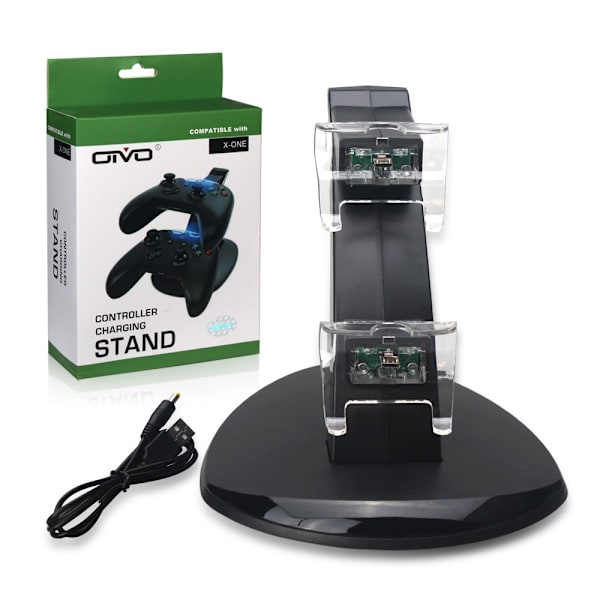 OIVO Xbox One Controll Dual USB-controller til opladningsdockestativ Black