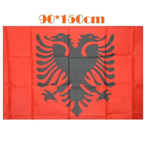 Albania Flagg 90x150 cm banner utendørs innendørs festdekorasjon Red