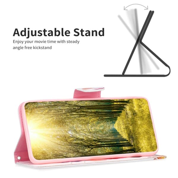 Til Samsung Galaxy S24 Ultra tegnebogstativetui mønstertelefoncover Multicolor