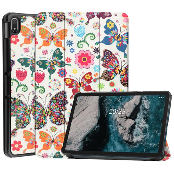 Slim Fit Cover Fodral Till Nokia T20 - Butterflies multifärg