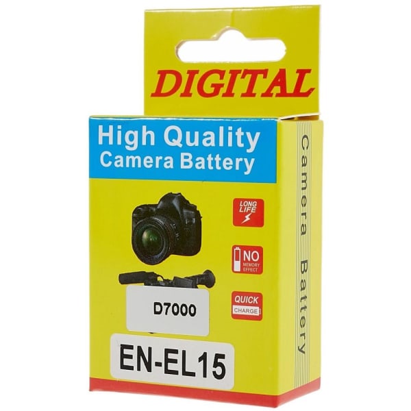 För Nikon D7000 7.0V 2550mAh kamerabatteri kod: EN-EL15 Svart