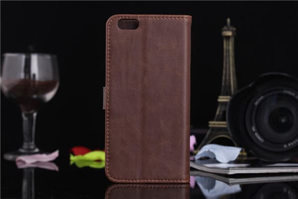 For iPhone 6 / 6s Retro Lompakkokotelo / Fodral - Mörkbrun Brown