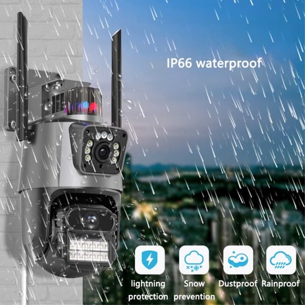Utendørs Vanntett Intercom Monitor Ball Machine WiFi Kamera Grey