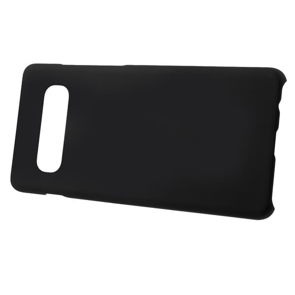 Rubberized Hard Plastic Phone Suojakuori - Samsung Galaxy S10 Plus - Musta Black