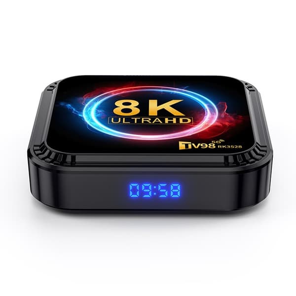 RK3528 TV-boksi 4+32 Gt Android 8K Ultra HD, 5G Wi-Fi, Bluetooth, mediasoitin Black