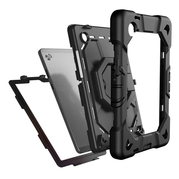 Til Samsung Galaxy Tab A11 Kraftig rustningsveske Nettbrettveske Black Multicolor