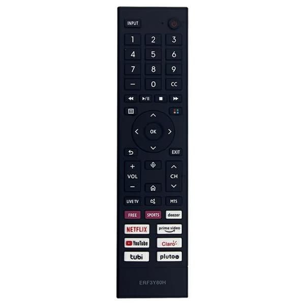 Fjärrkontroll Ersättning ERF3Y80H För Hisense TV (Stöder inte röstfunktion) Svart