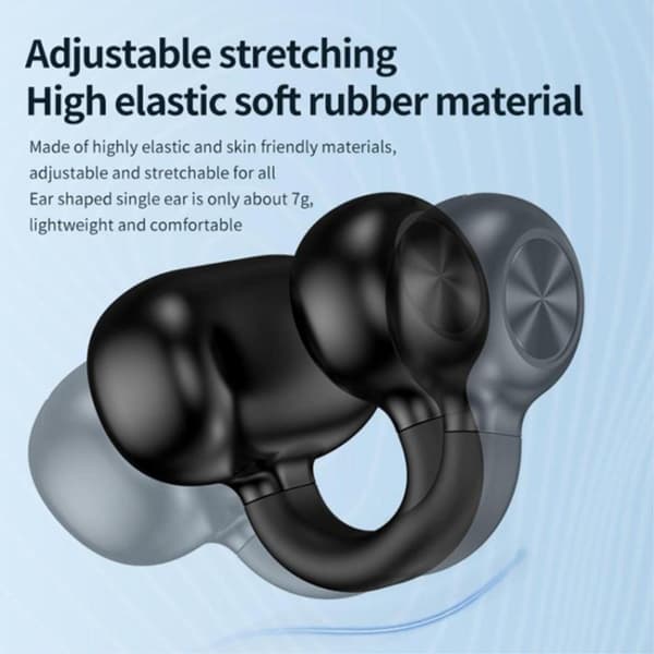 Clip - On Ear Bluetooth 5.3 Hodesett Støyreduserende Trådløs Hodetelefon Black