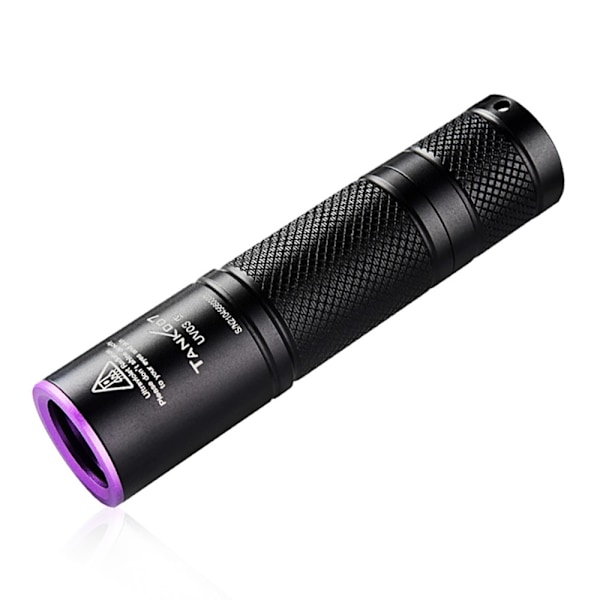 TANK007 365nm Ultraviolet lommelygte Håndholdt UV-lygte til valutaverifikation Black