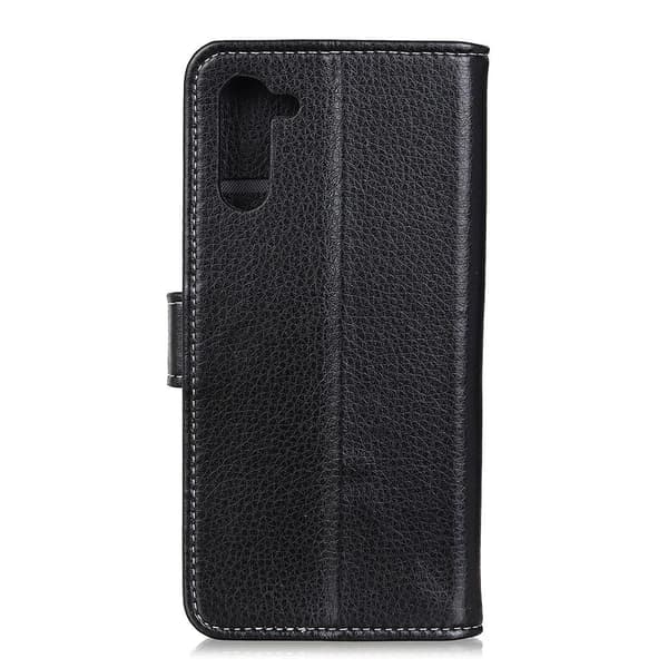 Till OnePlus Nord Plånboksfodral Litchi Svart
