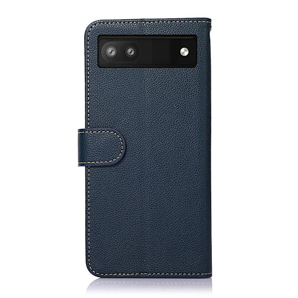 KHAZNEH Plånboksfodral till Google Pixel 6a - Blå/Brun Blå