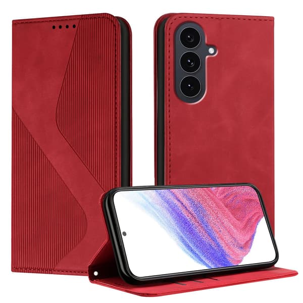 Plånboksfodral för Samsung Galaxy S25 FE - Röd Röd