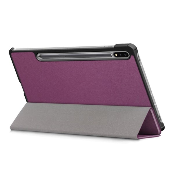 Kolminkertainen teline älykotelo Samsung Galaxy Tab S7 FE: lle Purple