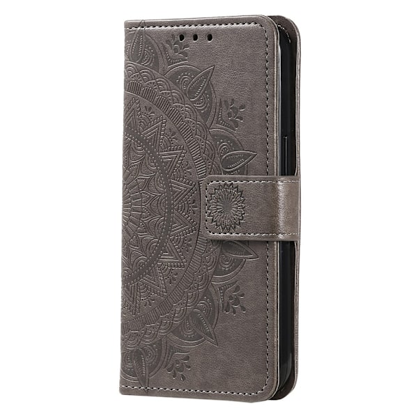 Til Sony Xperia 1 VII tegnebogscover Cover Shell Mandala Blomstermønster Grey