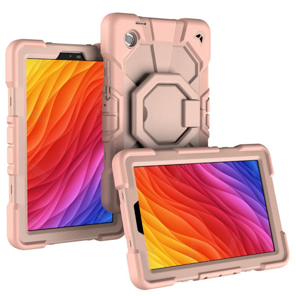 Til Samsung Galaxy Tab A11 Etui PC+Silikone Tablet Cover Pink Multicolor