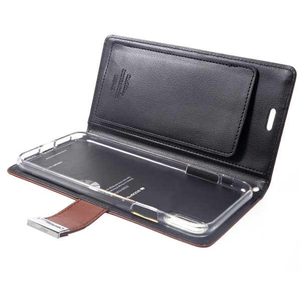 MERCURY GOOSPERY Rich Diary Lompakkokotelo iPhone XS Max - Ruskea Brown