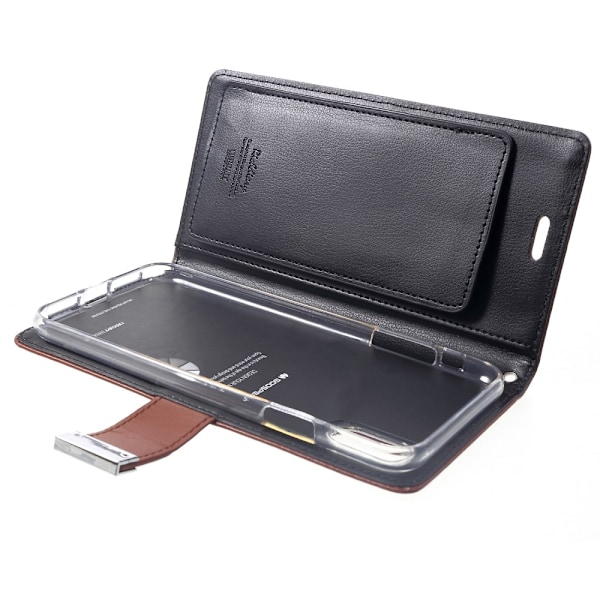 Mercury GOOSPERY Rich Diary til iPhone XS Max - Brun Brown