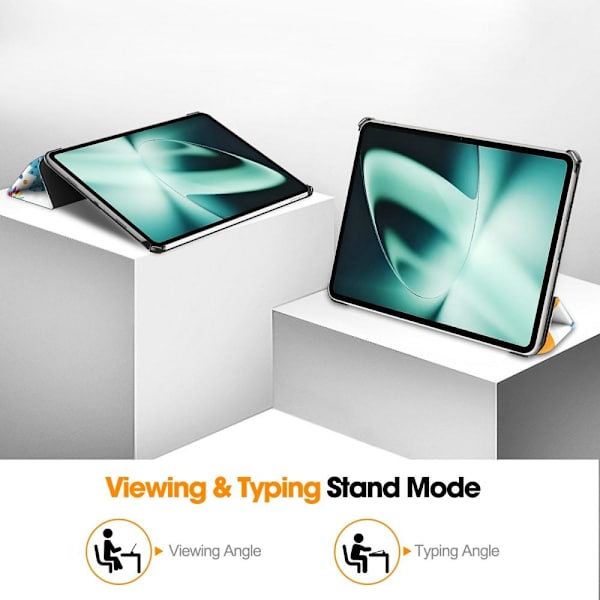 Til OnePlus Pad Trifold Stand Tabletcover - etui - Sommerfugle Multicolor