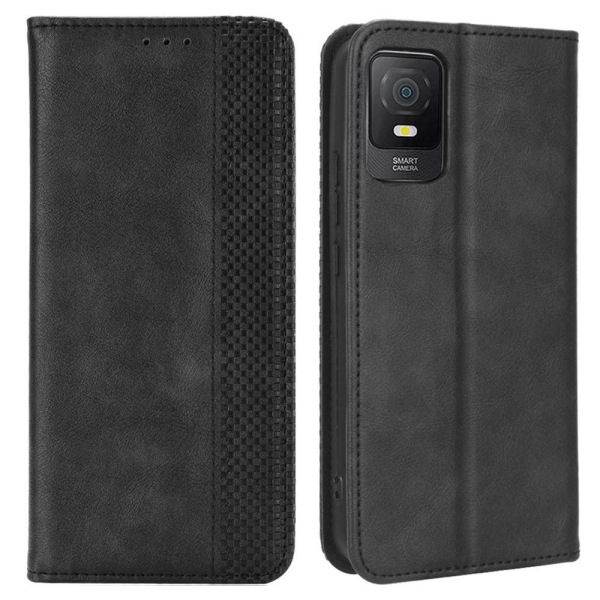 Wallet Stand Flip -puhelinkotelo TCL 403 - musta Black