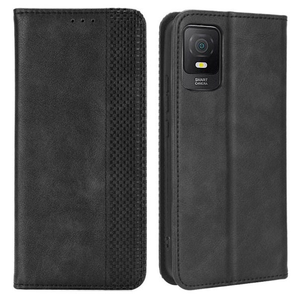 Wallet Stand Flip Telefontaske til TCL 403 - Sort Black