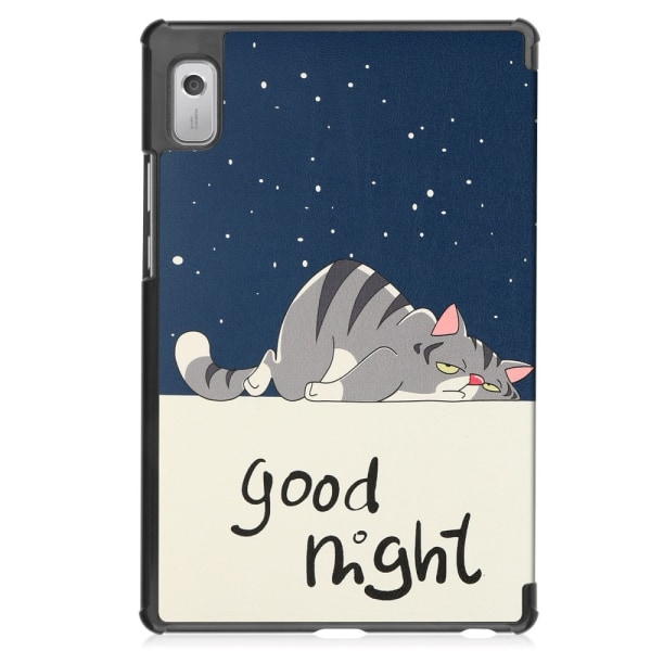 Trefoldet Stativdeksel for Lenovo Tab M9 - Katt Multicolor