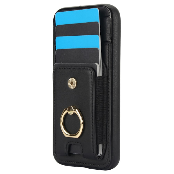 Google Pixel 8a Kickstand Case Puhelimen Suojakotelo Korttipaikoilla Black