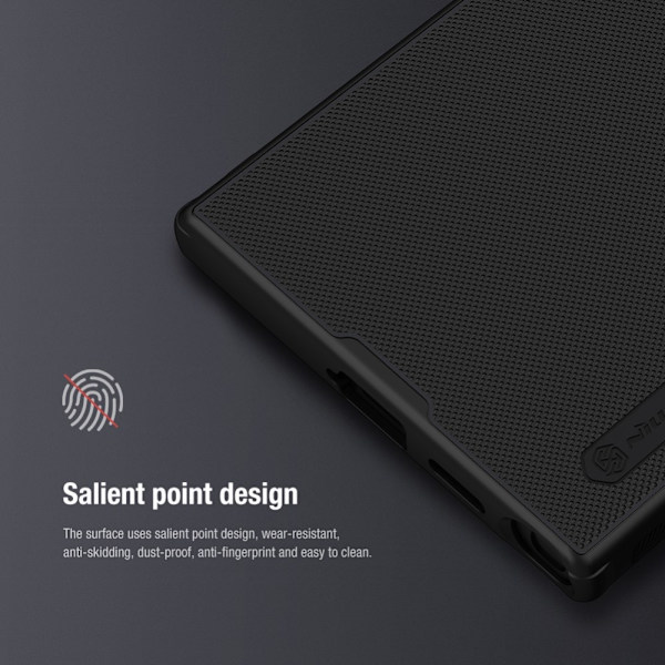NILLKIN Frostet Hårdt Plastiketui Samsung Galaxy S24 Ultra Black