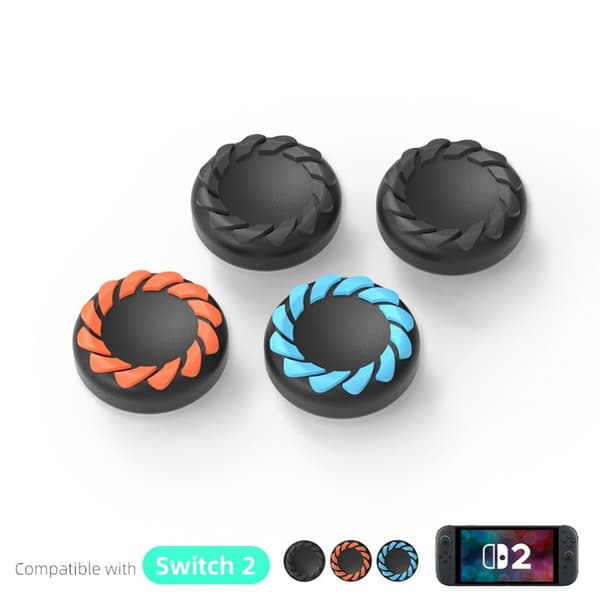 Kompatibel med Nintendo Switch 2 4 stk. Joy-Con tommelfingergreb - orange+blå Orange