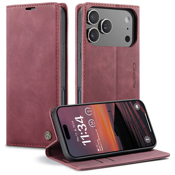 CASEME Lommebok-deksel iPhone 17 Pro Red