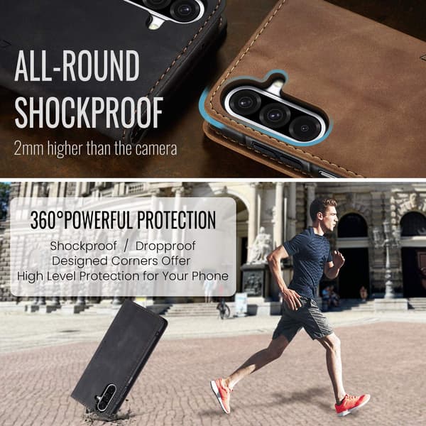 Till Samsung Galaxy A37 5G CASEME Plånboksfodral svart