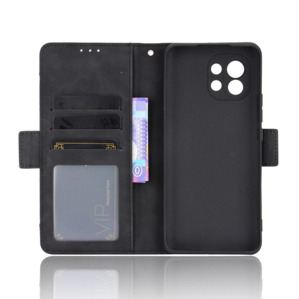 Wallet Stand Flip Phone Case for Xiaomi Mi 11 - Black Black