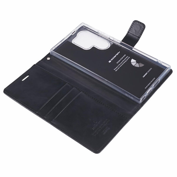 Mercury Goospery Blue Moon Samsung Galaxy S24 Ultra Pung Taske Black