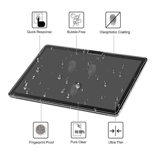 Microsoft Surface Go 2 / Go 3 Härdat glas 0.3mm 9H Transparent