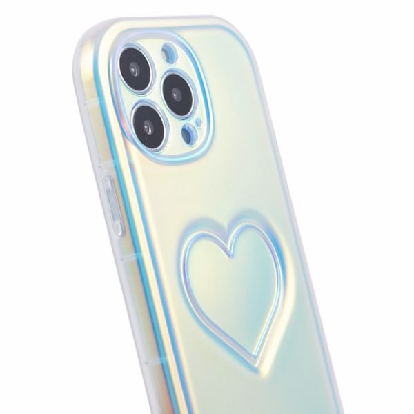 Til iPhone 15 Pro Cover Shell TPU 3D Hjerteform - Flerfarvet Multicolor