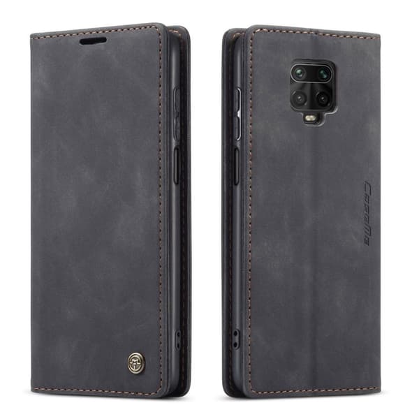 CASEME Lommebok - deksel Xiaomi Redmi Note 9 Pro - Svart Black