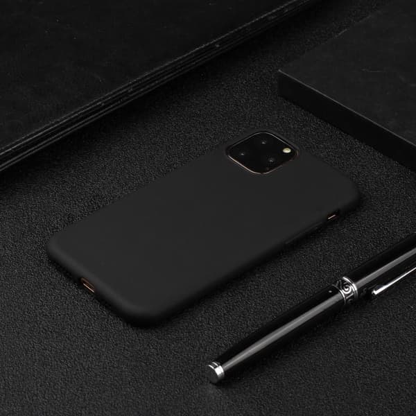 For iPhone 15 Pro Slim Fit TPU Phone Case Soft back Cover - Black Black