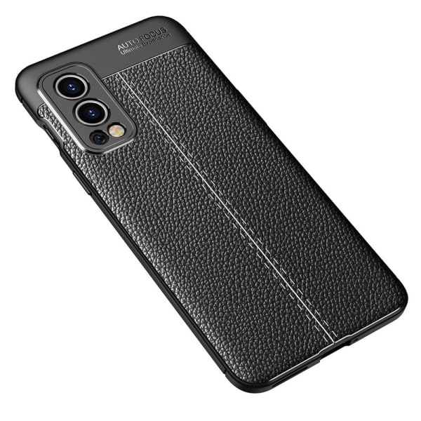 OnePlus Nord 2 5G Litchi Texture ohut pehmeä iskunkestävä TPU- cover Transparent