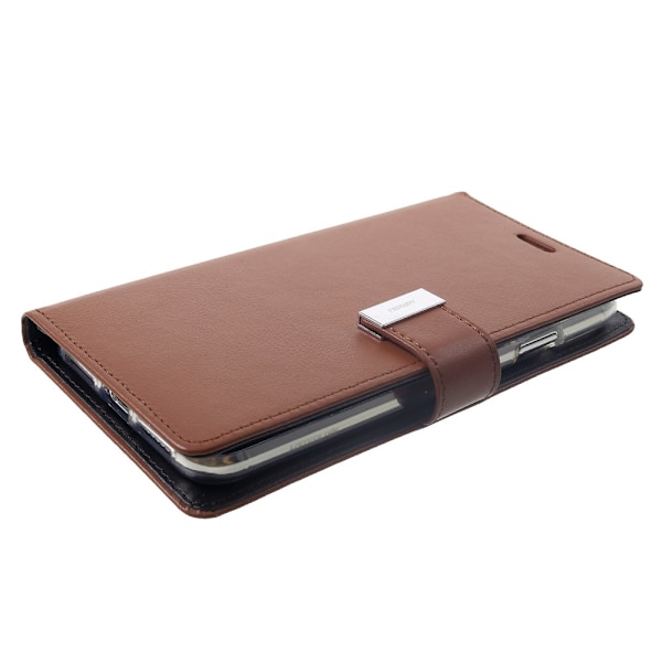 Mercury GOOSPERY Rich Diary til iPhone XS Max - Brun Brown