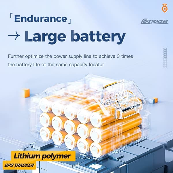 4G LTE GPS-spårare Tracker 5500 mAh-batteri magnetfäste fordonsspårning realtid Svart