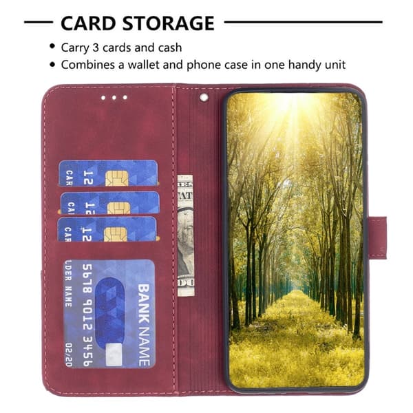 BINFEN COLOR Til Samsung Galaxy S24 FE Stødsikkert Pungcover Red