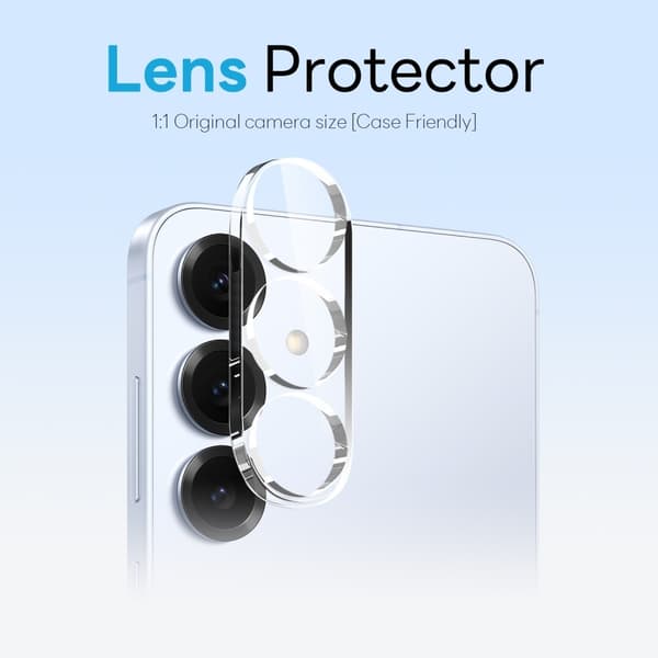 NORTHJO För Samsung Galaxy S25 TPU Skal + Härdat Glas + Lins Skydd Transparent