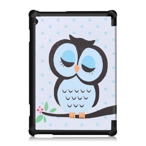 Tri-fold Fodral till Lenovo Tab M10 TB-X505F / TB-X605F - Sleeping Owl Blå