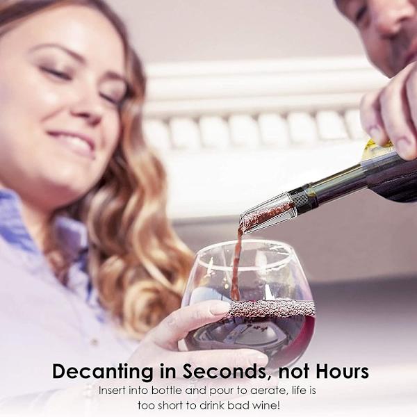 Snabbluftande Vin Häll Karaff Fast Aerating Wine Pourer Decanter Svart