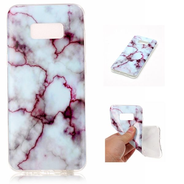 Samsung Galaxy S8 Plus TPU Marmor - Lila Lila