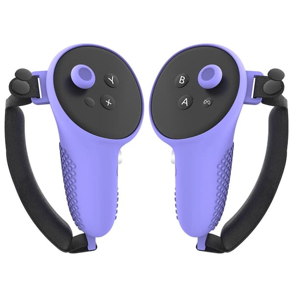 Meta Quest 3 Control Protection Silikonetui med håndstrop Lilla Purple